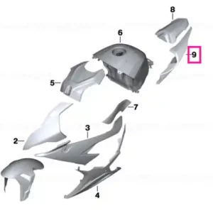 Lichidare de stoc Rear lateral part, left RACING-RED - BMW Motorrad