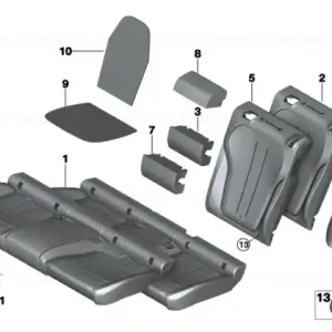 Ultima șansă Side finisher, leather, right SCHWARZ - BMW