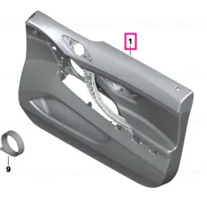 Door trim panel, leather, front right ARAGONBRAUN - BMW Cel mai bun preț