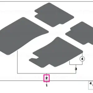 Set, floor mats, velours, seam, red JCW CARB. BLACK - BMW - Mini Reducere