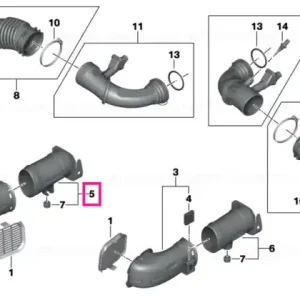 Intake duct, right ZYL. 1-4 - BMW Ofertă exclusivă