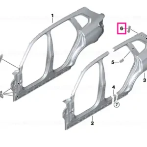 Reinforcement plate, D-pillar, right - BMW Ultima șansă