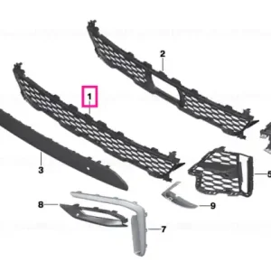 Doar azi Grille, middle bottom - BMW