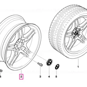 Light alloy rim 8JX19 ET:20 - BMW Cumpără online