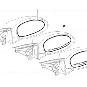 Reduceri Mirror glass, heated, convex, right - BMW