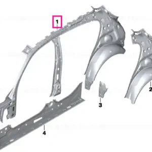 Right interior side frame - BMW Expediere rapidă