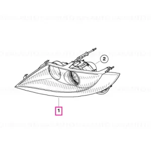 Bi-xenon headlight, left - BMW Retur gratuit