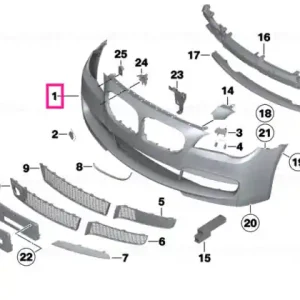 Reducere extra Capac ornamental bara fata grunduit M - BMW
