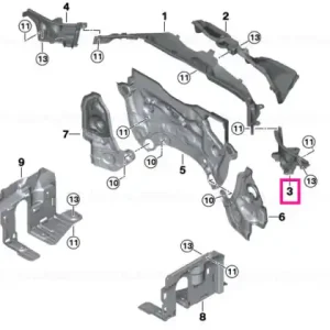 Reducere specială Firewall, upper section, left - BMW