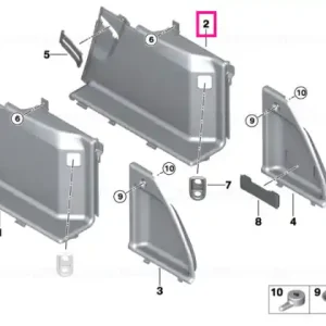Cumpără acum Trunk trim panel, right SCHWARZ - BMW