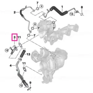 Ofertă limitată Exhaust turbocharger oil return line - BMW