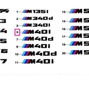 Lettering, black, painted M40I - BMW Popular