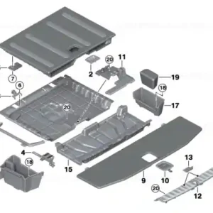 Plată securizată Luggage compartment removable panel fr. - BMW