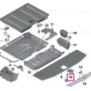 Handle, floor carpet-luggage comp - BMW Comandă acum