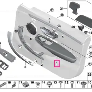 Plată securizată Armrest, front left VENETOBEIGE - BMW