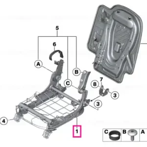 Preț mic Seat frame, left - BMW - Mini