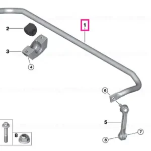 Stabilizer, rear D=23,5MM - BMW Reduceri