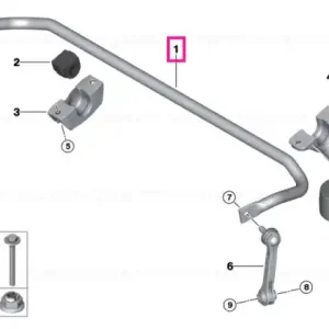 Cel mai bun preț Stabilizer, rear D=25,7MM - BMW