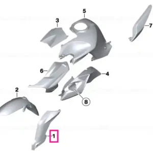 Capac purtător roată, dreapta RACING-RED - BMW Motorrad Expediere rapidă