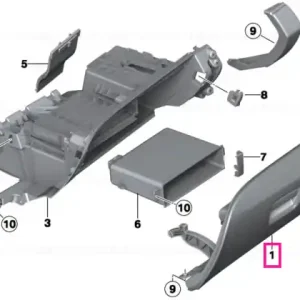 Lid, glove box, leather ZANDVOORT BEIGE - BMW Expediere rapidă