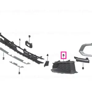 Reducere Grille, side, closed, right - BMW