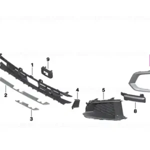 Lichidare de stoc Ornament grila lateral dreapta X-LINE - BMW