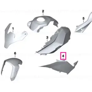Radiator cowl, left GRANIT-GREY - BMW Motorrad Calitate înaltă
