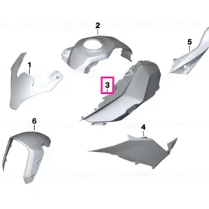 Disponibil imediat Fairing side section, left GALVANC-GOLD - BMW Motorrad