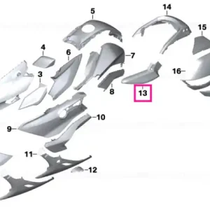 Rear lateral part, right AUSTIN-YELLOW - BMW Motorrad Comandă acum