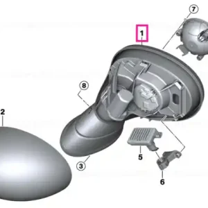 Exterior mirror, no lens, heated, left - BMW - Mini Vezi acum