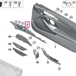 Super ofertă Accent trim molding, right - BMW