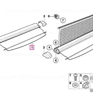Roller blind SCHWARZ - BMW Transport gratuit