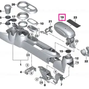 Preț redus Centre arm rest SCHWARZ - BMW - Mini