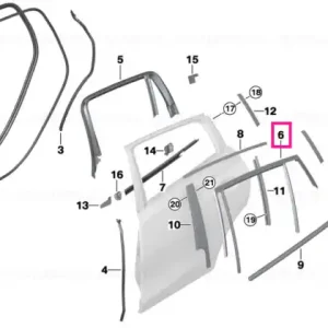 Premium Window guide, left rear door - BMW