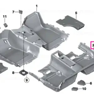 Plată securizată Covoraș podea spate ANTHRAZIT - BMW