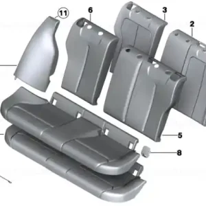 Side section Alcantara, left ANTHRAZIT - BMW Cumpără online