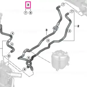 Coolant hose, return - BMW Calitate înaltă