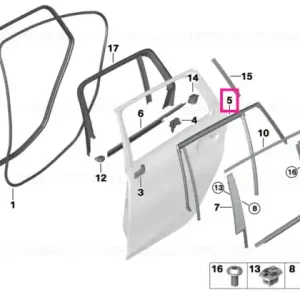 Comandă acum Window guide, right rear door - BMW