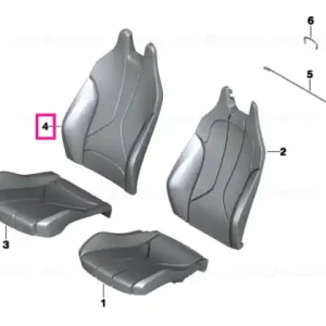 Husă spătar piele stânga ELFENBEINWEISS - BMW Ofertă specială