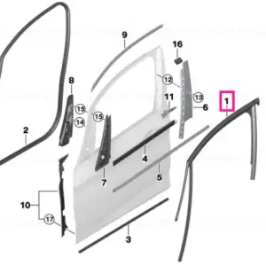 Ultima șansă Window guide, right front door - BMW