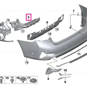 Ghid suport bara protectie spate, lateral stanga - BMW Seria 3 G21 Ofertă