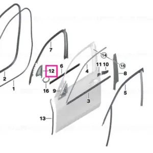Plată sigură Mirror triangle High End system left - BMW