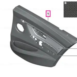 Livrare expres Door lining leather rear left INDIVIDUAL - BMW