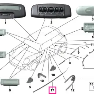 Fibre-optic conductor door pocket left - BMW - Mini Comandă acum