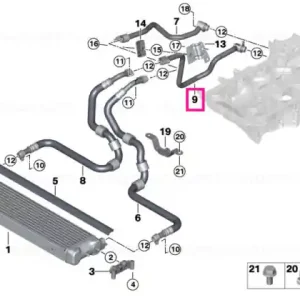 Super ofertă Conductă răcitor ulei motor, intrare - BMW