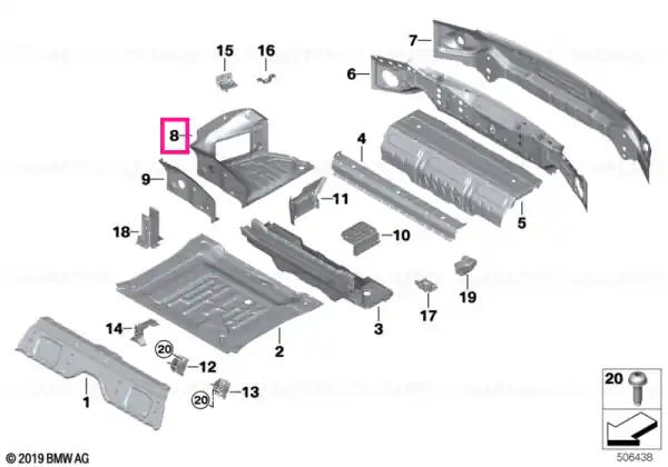 Reducere extra Luggage compartment floor side right - BMW