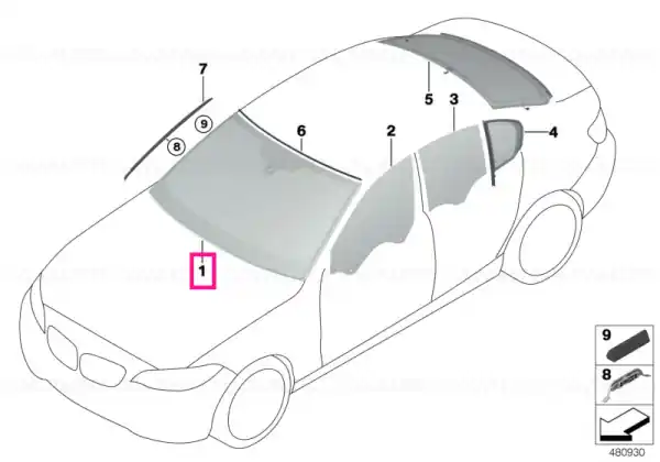 Popular Green windshield - BMW