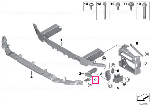 Ofertă limitată Suport radiator, jos stânga - BMW