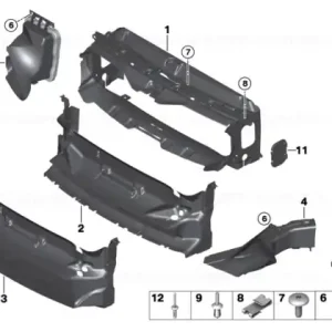 Preferatul clienților Air duct, exterior radiator, left M-PAKET - BMW