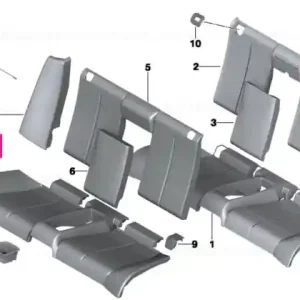Reducere specială Husă scaun, piele KORALLROT - BMW